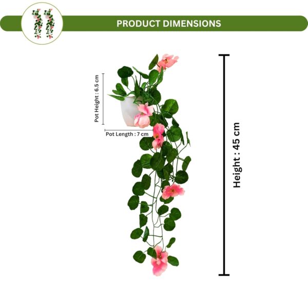 fancymart Artificial Flower Plant Home Décor with Small Size Pot | Plant Hanging for Home Decor | Office Decor