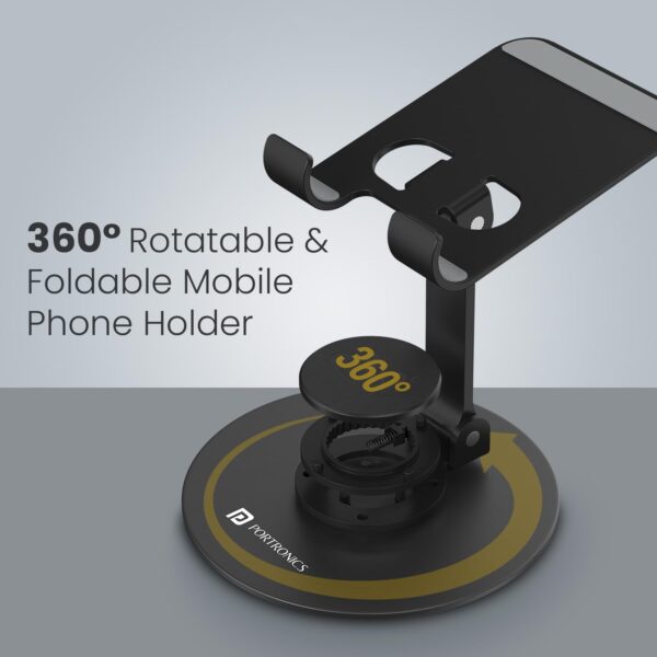 1772851728_Portronics-Mobot-4-Universal-Mobile-Holding-Stand-with-360°Rotatable-Height-Adjustable-Foldable-Anti-Skid-Design-Stable-Metallic-Round-Base-Mobile-Holder-for-Smartphone-Tablets-Kindles.jpg Portronics Mobot 4 Universal Mobile Holding Stand with 360°Rotatable & Height Adjustable, Foldable & Anti-Skid Design, Stable Metallic Round Base, Mobile Holder for Smartphone, Tablets, Kindles