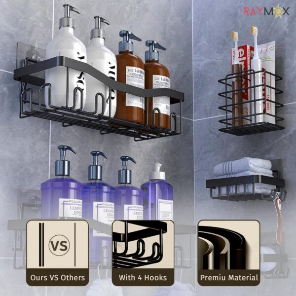 1772866110_RAYMOX-5-in-1-Self-Adhesive-Shelf-Organizer-ComboMetal-Racks-and-Shelves-for-WallStand-for-Bathroom-Without-DrillSoap-Holder-with-Tooth-Brush-HolderBathroom-Accessories-Black.jpg RAYMOX 5 in 1 Self Adhesive Shelf Organizer Combo/Metal Racks and Shelves for Wall/Stand for Bathroom Without Drill/Soap Holder with Tooth Brush Holder/Bathroom Accessories (Black)