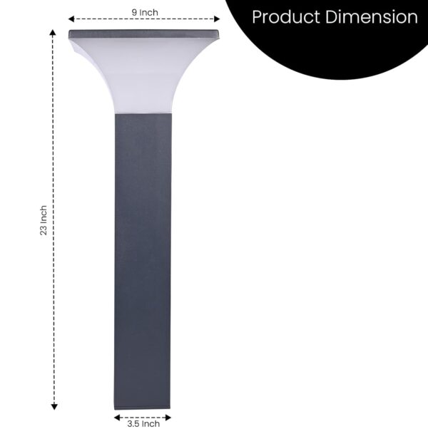 GIGAWATTS G04 Duplex Garden Light Waterproof Pillar Lamp Outdoor Decor Garden Lights Pole Mount Exterior Lighting Fixture for Home Entrance Main Gate Patio Compound Boundary (Without Bulb, 1pc)