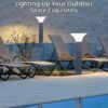 GIGAWATTS G04 Duplex Garden Light Waterproof Pillar Lamp Outdoor Decor Garden Lights Pole Mount Exterior Lighting Fixture for Home Entrance Main Gate Patio Compound Boundary (Without Bulb, 1pc)