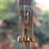 Paradigm Pictures Home Decoration Items Wind Chimes for Home (Golden,Pipe & Hanging Bells)
