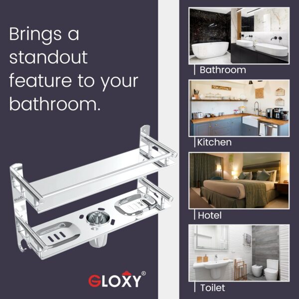 1772890234_GLOXY-Wall-Mount-Bathroom-Shelves-Stainless-Steel-with-Soap-Holder-Toothbrush-Holder-Chrome-Finished-Premium-4-in-1-Washroom-Storage-Organiser-Bathroom-Stand.jpg GLOXY Wall Mount Bathroom Shelves Stainless Steel with Soap Holder & Toothbrush Holder | Chrome Finished Premium 4 in 1 Washroom Storage Organiser Bathroom Stand