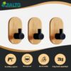 JIALTO Hanging Hooks - Adhesive Wall Hook 2Pcs, Hooks for Wall Without Drilling, Towel Hooks, Coat Hook, Robe Hook, Door Hanger Towel, Bathroom Bedroom Kitchen Hotel Pool