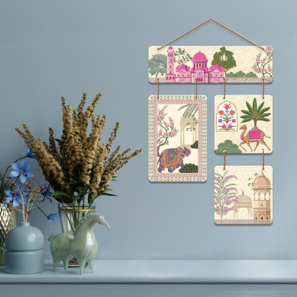 Artvibes Royal Fort And Rides Moder Art Decorative Wall Art MDF Wooden Wall Hanger for Home | Room Decoration | Handcrafted Art | Aesthetic Wooden Decor | Artworks Hangings | Ideal Gifts (WH_6533N)