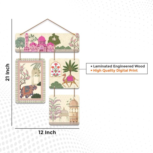 Artvibes Royal Fort And Rides Moder Art Decorative Wall Art MDF Wooden Wall Hanger for Home | Room Decoration | Handcrafted Art | Aesthetic Wooden Decor | Artworks Hangings | Ideal Gifts (WH_6533N)
