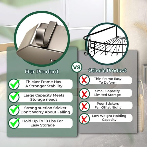 Royal-Pro Bathroom Shelf for Wall Corner - Pack of 2 Adhesive Rack Organiser for Bathroom Without Drill Nail Free Stainless Steel Rust Proof Two Ways Installation with All Accessories