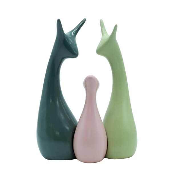 1773026597_Home-Decor-Lucky-Deer-Family-Statue-Ceramic-Figures-Showpiece-Set-of-3-Modern-Abstract-Figurines-for-Home-Living-Room-Office-Decor.-GreenLight-GreenPink.jpg Home Decor Lucky Deer Family Statue, Ceramic Figures Showpiece, Set of 3 Modern Abstract Figurines for Home, Living Room, Office Decor. (Green/Light Green/Pink)
