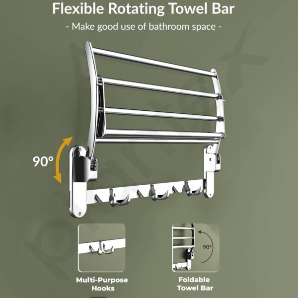 1773032199_Plantex-Stainless-Steel-Towel-Holder-in-BathroomCloth-Hanger-for-WallTowel-RackBathroom-Accessories-18-Inch-Chrome.jpg Plantex Stainless Steel Towel Holder in Bathroom/Cloth Hanger for Wall/Towel Rack/Bathroom Accessories (18 Inch - Chrome)
