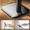 proffisy Mobile Stand for Table Height Adjustable Aluminium Phone Stand Holder for iPhone Kindle Stable Portable,Black