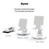 1773037042_Dyazo-Desktop-Mobile-StandCell-Phone-Mount-with-360°-Heavy-Rotational-Base-Height-Adjustment-Foldable-Multiple-Adjustment-Angles-for-Tablets-Phone-4-inch-to-10-inch-White.jpg Dyazo Desktop Mobile Stand/Cell Phone Mount with 360° Heavy Rotational Base Height Adjustment Foldable Multiple Adjustment Angles, for Tablets & Phone 4 inch to 10 inch (White)