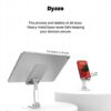 1773037045_Dyazo-Desktop-Mobile-StandCell-Phone-Mount-with-360°-Heavy-Rotational-Base-Height-Adjustment-Foldable-Multiple-Adjustment-Angles-for-Tablets-Phone-4-inch-to-10-inch-White.jpg Dyazo Desktop Mobile Stand/Cell Phone Mount with 360° Heavy Rotational Base Height Adjustment Foldable Multiple Adjustment Angles, for Tablets & Phone 4 inch to 10 inch (White)