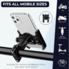 360° Rotating Bike Mobile Holder C1 Bike Mobile Stand Secure & Convenient Phone to Any Angle for Easy Navigation Fits for All Smartphones Black