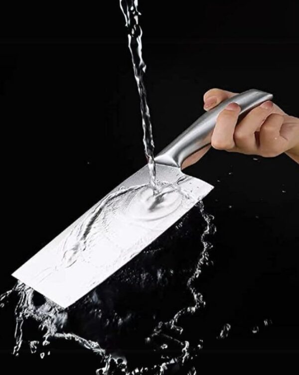 Stainless Steel Professional Premium Japanese Kitchen Knife Set | Meat Knife | Chef Knife with Non-Slip Handle Razor Sharp Manual Sharpening for Home Kitchen and Restaurant (Silver, 3 Piece)