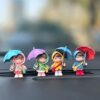 VRB Dec 4 Pcs Miniature Showpiece Set for Home Decor,Car Dashboard,Valentine,Living Room,Gifts Figurines,Cake Decoration Items,Figurines for Home Decor. (4 Pcs Open Umbrella Miniature)
