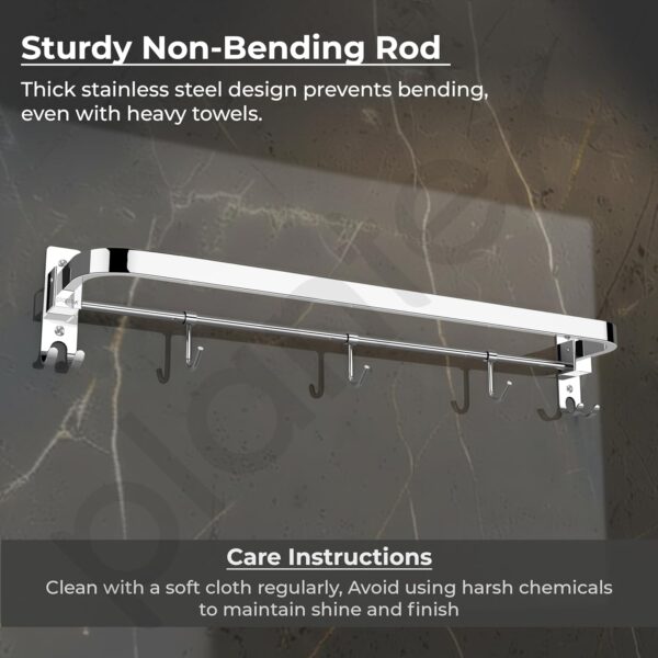 1773046531_Plantex-Stainless-Steel-Folding-Single-Towel-Rod-with-HooksTowel-Holder-for-BathroomTowel-HangerTowel-StandBathroom-Accessories-24-Inch-Chrome.jpg Plantex Stainless Steel Folding Single Towel Rod with Hooks/Towel Holder for Bathroom/Towel Hanger/Towel Stand/Bathroom Accessories - (24 Inch-Chrome)