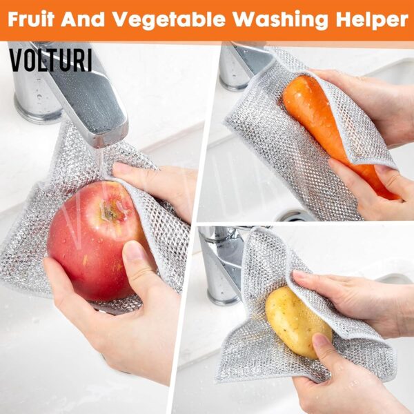 1773049009_VOLTURI-Non-Scratch-Wire-Dish-Cloth-Pack-of-10-Steel-Scrubber-for-Utensils-Cleaning-Multipurpose-Wet-and-Dry-Cleaning-Stainless-Steel-Dish-Wash-Scrubber-for-Washing-Dishes-Sinks-Counters.jpg VOLTURI Non Scratch Wire Dish Cloth (Pack of 10), Steel Scrubber for Utensils Cleaning, Multipurpose Wet and Dry Cleaning, Stainless-Steel Dish Wash Scrubber for Washing Dishes, Sinks, Counters