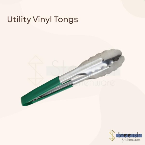 Sms Homeware Utility Tong for Kitchen, Frying , Cooking Serving, (Green)