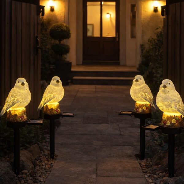 AERYS Bird Garden Solar Lights Outdoor Cute Bird LED Decorative Waterproof Garden Stake Lights, Lawn Lamp Light for Garden, Balcony, Patio, Yard Landscape Lighting