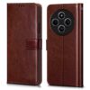 WOW IMAGINE Shock Proof Flip Cover Back Case Cover for Redmi A4 5G | Poco C75 5G | 14C 5G | Poco M7 (Flexible | Leather Finish | Card Pockets Wallet & Stand | Chestnut Brown)