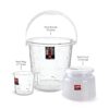 1773074175_Cello-Petal-Bathroom-Accessory-Combo-Set-of-3-Transparent-20L-Bucket-1.5L-Mug-23cm-Tall-Stool-Durable-Stylish-Modern-Design-Plastic-Bath-Combo-Set-for-Modular-Bathroom.jpg Cello Petal Bathroom Accessory Combo Set of 3, Transparent (20L Bucket, 1.5L Mug & 23cm Tall Stool) | Durable, Stylish & Modern Design | Plastic Bath Combo Set for Modular Bathroom