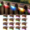 Solar Light Outdoor Garden, Solar Deck Lights lamp Home Stair Solar Light Outdoor Garden, Solar Deck Lights lamp Home Stair Step Light Waterproof Balcony Led Solar Powered Lights,Christmas Decoration Light (Color Changing) (Pack of 12)