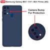 CEDO Back Cover for Samsung Galaxy M31 / F41 / M31 Prime | Camera Bump Protection & Inner Velvet Fabric Lining | Ultra Slim Matte Soft Rubberised Case Cover (Blue)