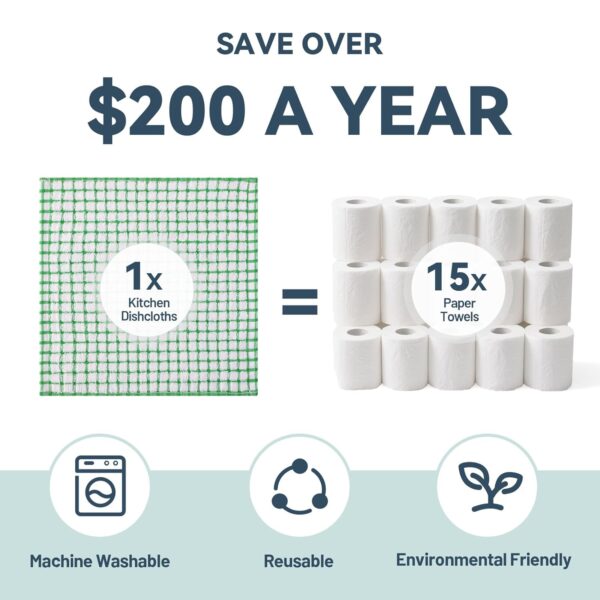 Egles Kitchen Dishcloths 12pcs 11x12 Inches Bulk Cotton Kitchen Dish Cloths Scrubbing Wash Cloths Sets (Mix Color)