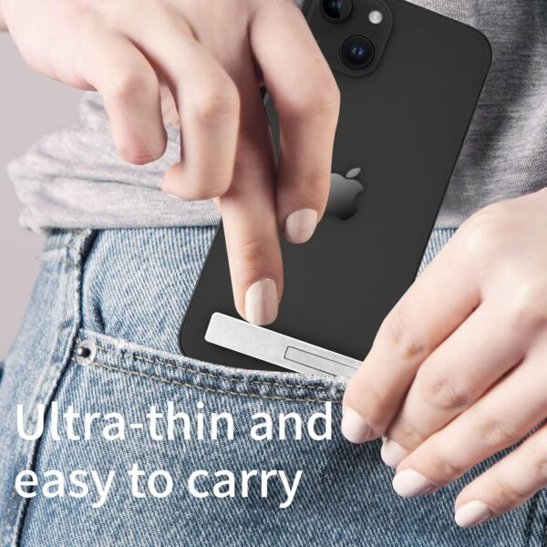 2PCS Kickstand for Mobile, Folding Invisible Portable Metal Cell Phone Stand Holder for Desk, Phone Back Holder Grip, Compatible with iPhone, Samsung and All Cellphones