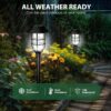 Solpex Abs Solar Lights for Outside, Solar Outdoor Pathway Garden Lights Waterproof, Solar Powered Landscape Lighting for Yard, Garden, Pathway, Patio, Porch, Walkway, Driveway, 12 Pack(Cold White)