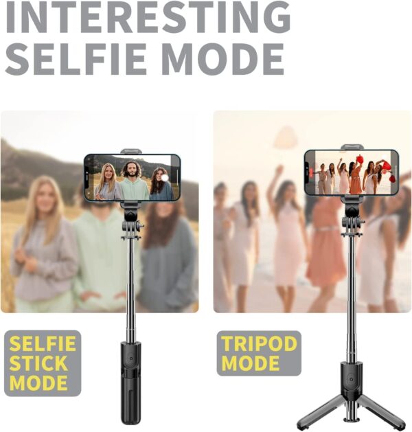 1773192540_Selfie-Stick-with-Fill-Light-All-in-One-Portable-Selfie-Stick-Tripod-Phone-Holder-with-Detachable-Wireless-Remote-Compatible-with-iPhone-1514131211-Android-USB-LED-Light-LAMP.jpg Selfie Stick with Fill Light, All in One Portable Selfie Stick Tripod Phone Holder with Detachable Wireless Remote, Compatible with iPhone 15/14/13/12/11, Android + USB LED Light LAMP