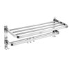 Ruhe® DUAL FOLDING TOWEL RACK | Premium Grade Stainless Steel Dual Folding Towel Rack/Towel Holder/Towel Stand/Accessories For Bathroom and Kitchen | (24 Inches)
