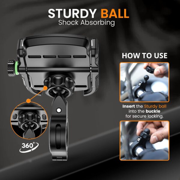 1773267245_GRAND-PITSTOP-Mobile-Holder-for-Bikes-Black-Jaw-Grip-360°-Rotation-Phone-Mount-for-Motorcycle-Bicycle-Scooter-GPS-Navigation-Support-Anti-Slip-Clamp-Sturdy-Build.jpg GRAND PITSTOP Mobile Holder for Bikes | (Black - Jaw Grip 360° Rotation) | Phone Mount for Motorcycle, Bicycle, Scooter | GPS Navigation Support | Anti-Slip Clamp | Sturdy Build