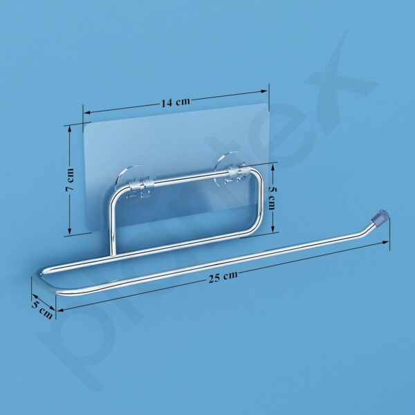 Plantex Self Adhesive Toilet Paper Roll Holder/Toilet Tissue Paper Holder/Toilet Roll Holder for Bathroom Accessories (Chrome - Pack of 2)