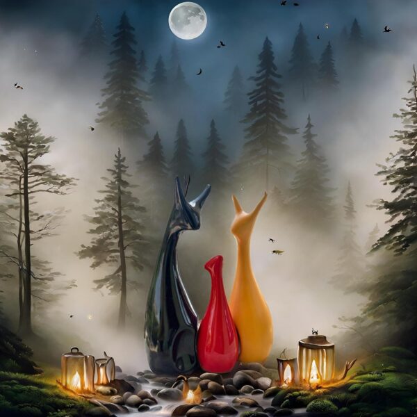 1773313550_Kraftlik-Handicrafts-Ceramic-Home-Decor-Lucky-Deer-Statue-Family-Piano-Finish-Ceramic-Figures-Deer-Family-Set-of-3-Black-Red-Yellow.jpg Kraftlik Handicrafts Ceramic Home Decor Lucky Deer Statue Family Piano Finish Ceramic Figures - Deer Family (Set of 3) (Black-Red-Yellow)