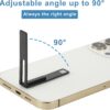 KolorFish Ultra Thin Mobile Phone Holder, Adjustable Angle Mini Alloy Kickstand Portable Phone Stand Foldable Horizontal/Vertical Desk Stand Holder (Black)