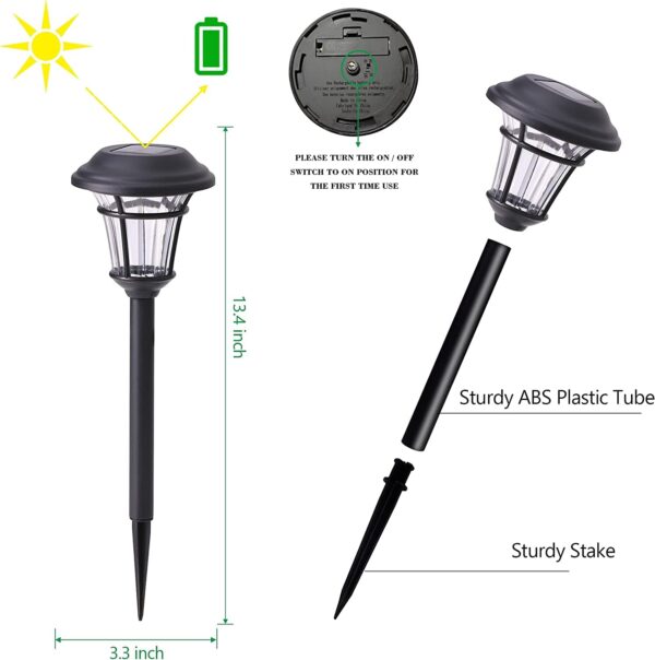 MAGGIFT 8 Pack Solar Pathway Lights Outdoor, IP65 Waterproof Solar Garden Lights Solar Powered Landscape Lighting for Yard Patio Walkway Driveway