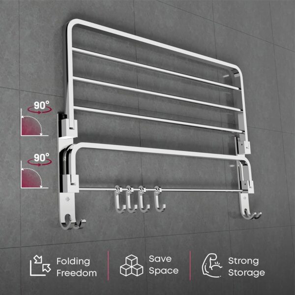 1773374033_USF-Bath-Accessories-24-Inch-304-Grade-Stainless-Steel-Dual-Folding-Towel-RackBathroom-Towel-HangerFoldable-Towel-Bar-for-Bathroom-Heavy-Duty-Space-Saving-Chrome-Finish-Pack-of-1.jpg USF Bath Accessories 24 Inch 304 Grade Stainless Steel Dual Folding Towel Rack/Bathroom Towel Hanger/Foldable Towel Bar for Bathroom Heavy-Duty & Space Saving - Chrome Finish (Pack of 1)