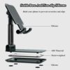 Adjustable Mobile Holding Tabletop Stand for Table, Desk, Bed | Universal Cell & Tablet Stand for iPhone, Android | Portable Multi-Angle Desktop Mount for Home, Office, Study, Watching