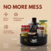 HomeWiz Multi-Purpose 360° Rotating Organizer Tray | Kitchen Accessories Items | Kitchen Organizer Rack | Kitchen Tools | Easy - Access Turntable for Spices, Storage & More | Black