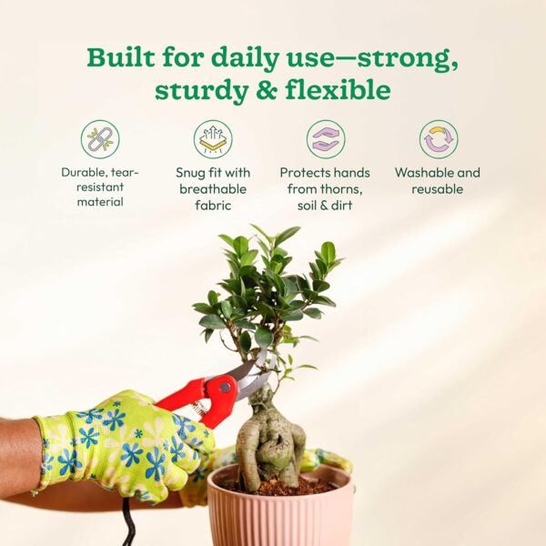 1773398779_UGAOO-Gardening-Gloves-for-Home-Garden-1-Pair-Durable-Hand-Gloves-for-Home-Gardening-Work-Plant-Care-Digging-Weeding-Outdoor-Tasks-Reusable-Protective-Garden-Gloves-Green.jpg UGAOO Gardening Gloves for Home Garden (1 Pair) - Durable Hand Gloves for Home Gardening Work, Plant Care, Digging, Weeding & Outdoor Tasks | Reusable Protective Garden Gloves - Green