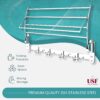 1773407705_USF-24-Inch-Stainless-Steel-Towel-Rack-Foldable-Wall-Mounted-Towel-Holder-with-Hook-Chrome-Finish-Rust-Resistant-Design-Strong-Load-Bearing-Bathroom-Accessories-25-Years-Warranty.jpg USF 24 Inch Stainless Steel Towel Rack | Foldable Wall Mounted Towel Holder with Hook | Chrome Finish | Rust Resistant Design | Strong Load Bearing | Bathroom Accessories | 25 Years Warranty