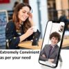 Midkart Universal Adjustable Foldable Thin Pocket Tabletop Aluminum Mobile Stand/Kickstand Compatible for Any Cellphone with Vertical and Horizontal Adjustable Angle, Grey