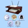 Dime Store Set top Box Stand | WiFi Router Holder Wooden Wall Shelves | Setup Box Stand for Home | Wall Mount Stylish WiFi Router Holder TV Cabinet Living Room Furniture