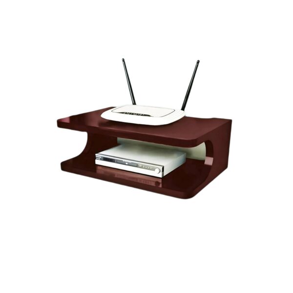 Dime Store Set top Box Stand | WiFi Router Holder Wooden Wall Shelves | Setup Box Stand for Home | Wall Mount Stylish WiFi Router Holder TV Cabinet Living Room Furniture