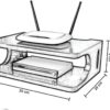 Dime Store Set top Box Stand | WiFi Router Holder Wooden Wall Shelves | Setup Box Stand for Home | Wall Mount Stylish WiFi Router Holder TV Cabinet Living Room Furniture