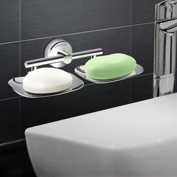 Plantex Galaxy 304 Grade Stainless Steel Bathroom Soap Holder for Bathroom/Soap Stand/Soap Dish for Bathroom Accessories (Chrome)