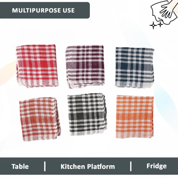 1773513746_Heart-Home-Pack-of-12-Cotton-Kitchen-ClothNapkins-Fridge-Table-Kitchen-Platform-Cleaning-Roti-Napkins-12x22-Inches-Multicolor.jpg Heart Home Pack of 12 Cotton Kitchen Cloth/Napkins | Fridge, Table, Kitchen Platform Cleaning & Roti Napkins | 12x22 Inches | Multicolor