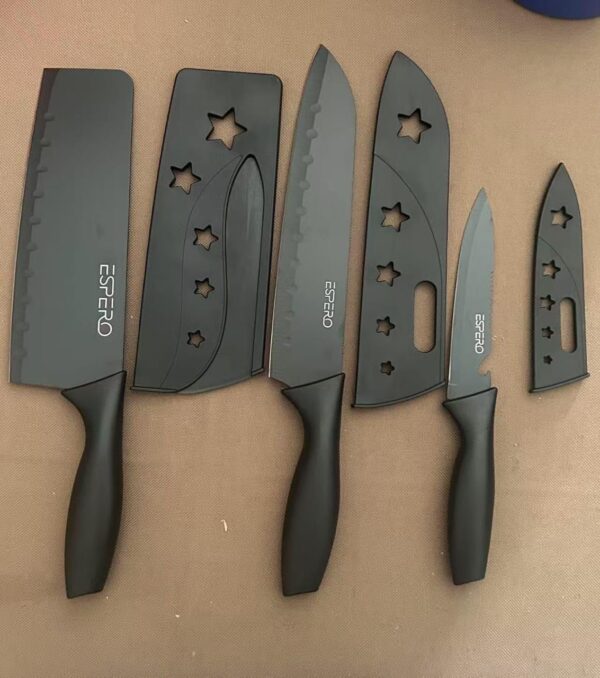 ESPERO Knife Set, Kitchen Knife Pack of 3 with Cover, Stainless Steel Knives for Kitchen| Sharp Edge Cutting Chef Knifes for Chopping Vegetables, Multipurpose Knife, Knife for Kitchen Use (3 Pcs Set)