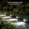 Solar Garden Rock Lights Outdoor - IP65 LED Waterproof Solar Spotlight, Solar Powered Landscape Lights Decorative Garden Stone Light for Pathway, Walkway, Yard, Patio (4 Pack)